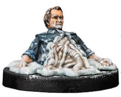 Modern civilian casualty - Bishop half destroyed for Aliens board game from Gale Force Nine, 2020 - Miniature figure review