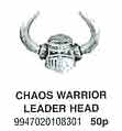 Chaos Warrior Halberdiers Regiment Leader Head from Games Workshop