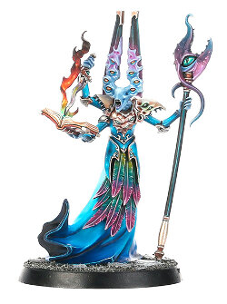 Humanoid alien magic-user in 1/56 scale (Gaunt Summoner for Warhammer: Age of Sigmar) from Games Workshop - Miniature figure review