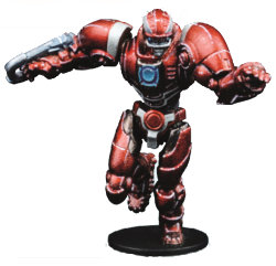 Futuristic humanoid warrior in 1/56 scale - Draconis All-Stars Captain (Jack): Romeo Blue #2 for DreadBall from Mantic Games, 2018