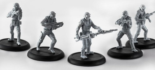 Weyland Yutani Commandos set (for Alien vs Predator: The Hunt Begins) from Prodos Games - Miniature set