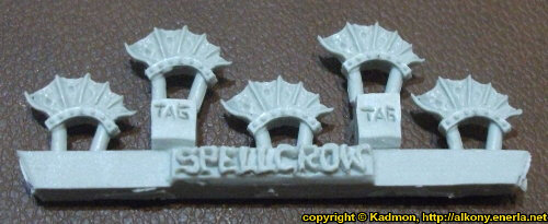 Dragon Knights Crests sprue from Spellcrow, 2015 - Miniature sprue review