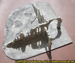 Ruin of gothic building in 1/56 scale - Gothic City Ruin C from Terrains4Games