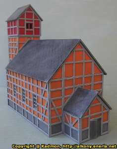 Church in 1/56 scale - Church 28mm for Village 28mm from Terrains4Games, 2018 - Miniature scenery review