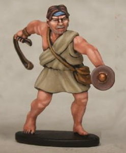Warrior with sling in 1/56 scale - Greek Slinger build #6 for Warriors of Antiquity from Victrix - Miniature figure review